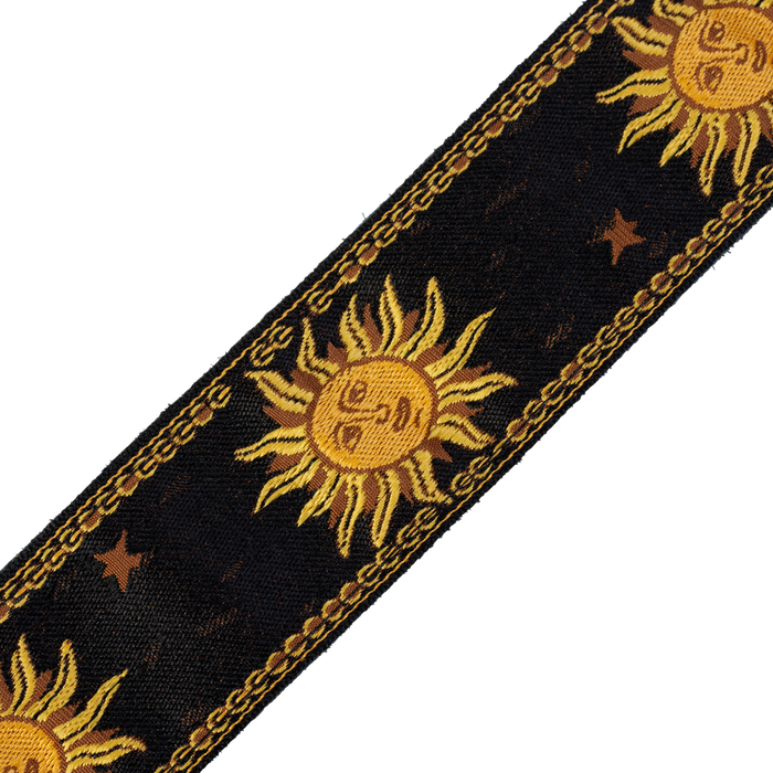 Levy's MPJG '60s Sun Polyester Guitar Strap - Black/Yellow