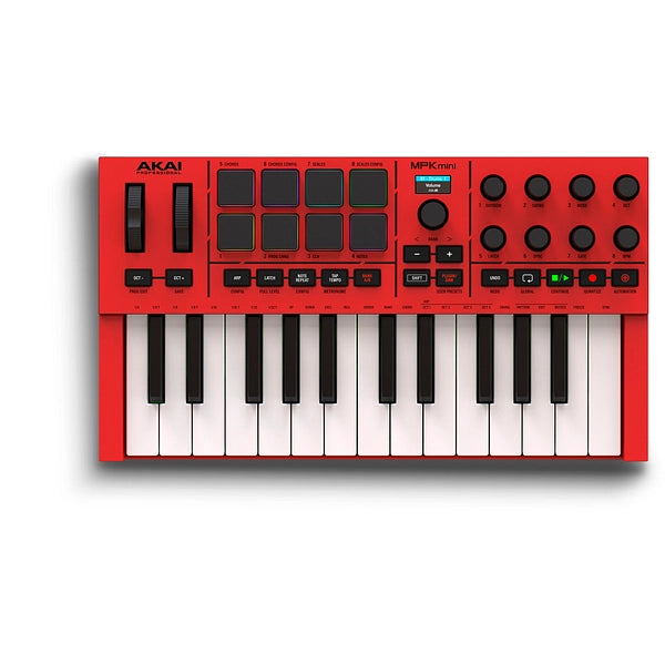 Akai Professional MPK Mini IV MIDI Keyboard Controller - Red