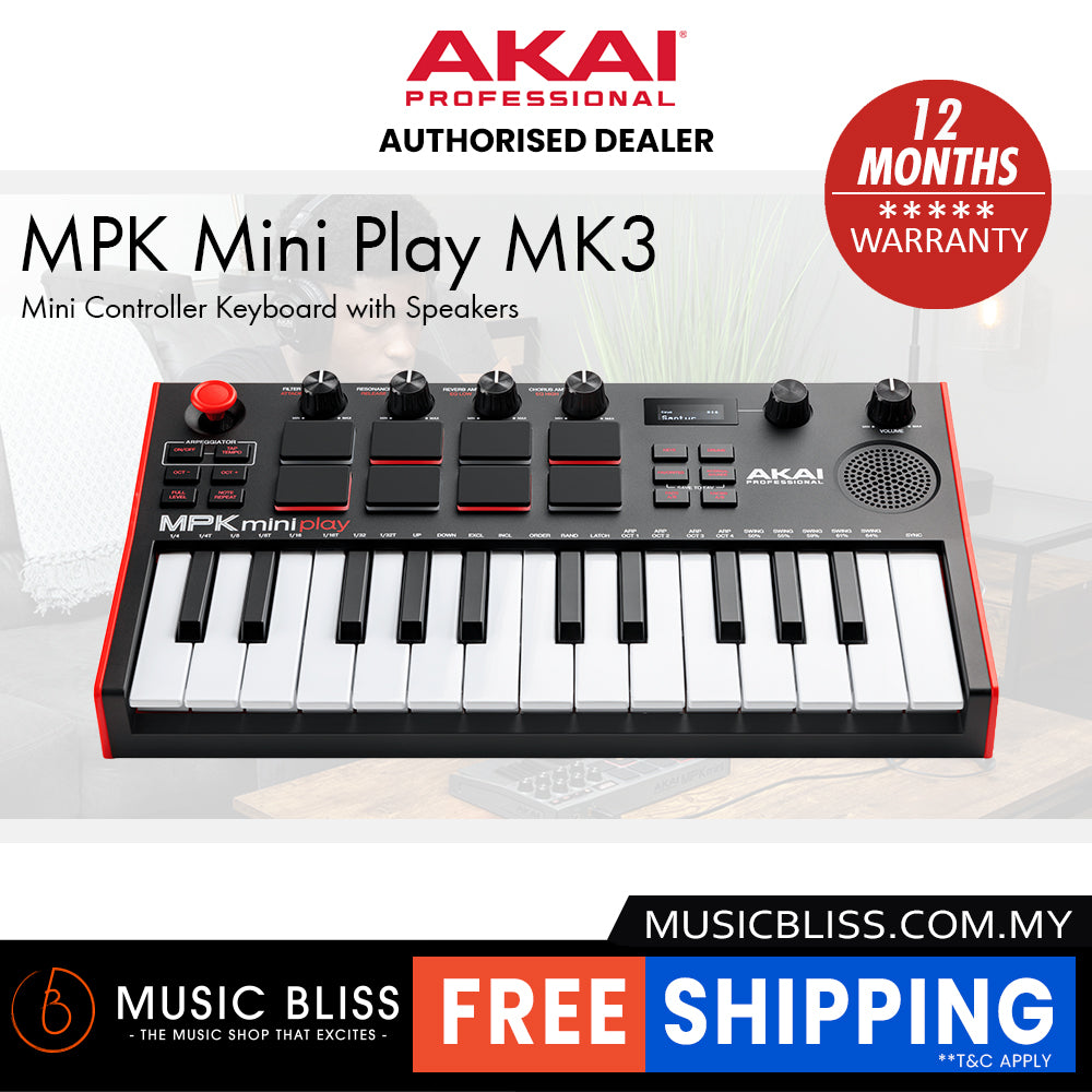 Akai Professional MPK Mini Play MK3 Portable Keyboard & Midi