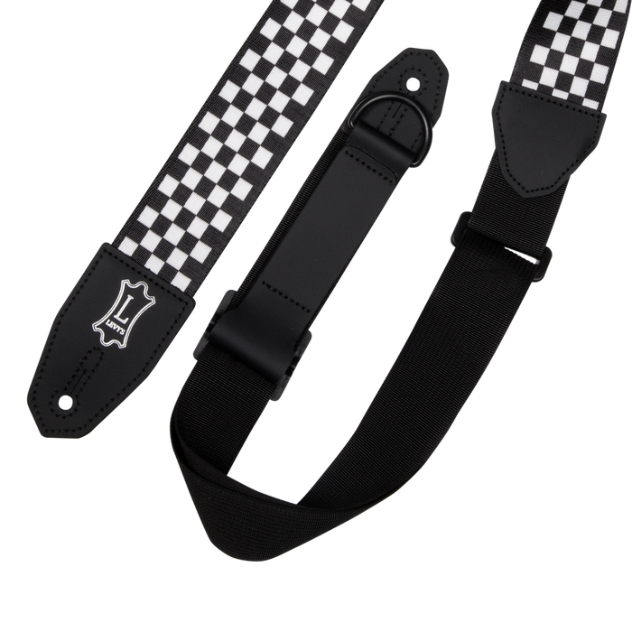 Levy's MPRH-28 Right Height Polyester Guitar Strap - Checkered Motif