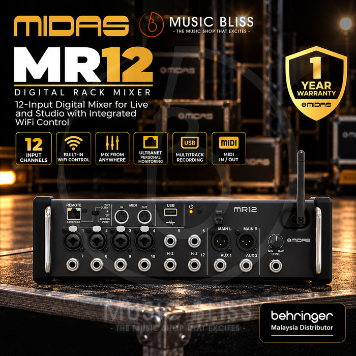Midas MR12 12-channel Tablet-controlled Digital Mixer