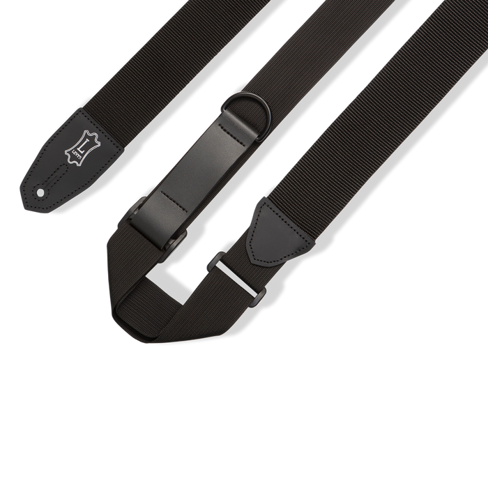 Levy's MRHP-BLK 2-inch Wide Polyester Right Height Guitar Strap - Black