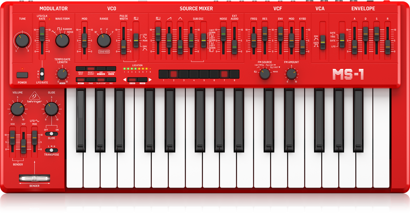 Behringer MS-1 MKII Analog Synthesizer - Red