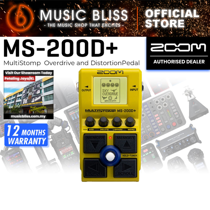 Zoom MS-200D+ MultiStomp Overdrive and Distortion Pedal