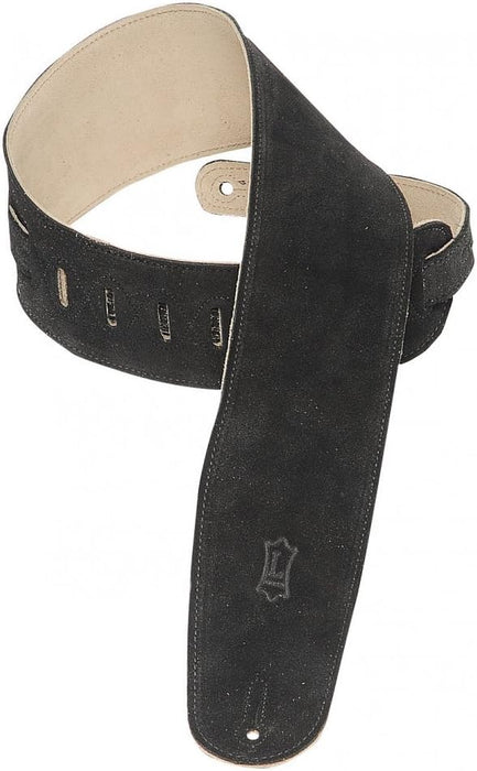 Levy's MS4 3.5" Suede Bass Strap - Black