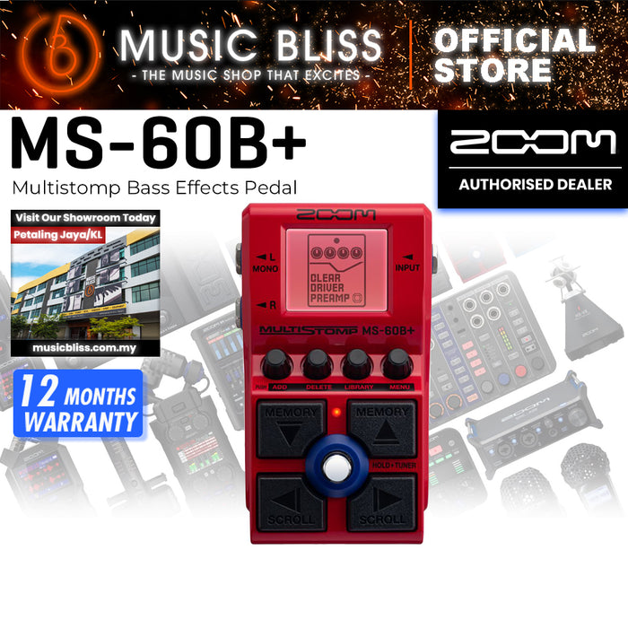 Zoom MS-60B+ Multistomp Bass Effects Pedal