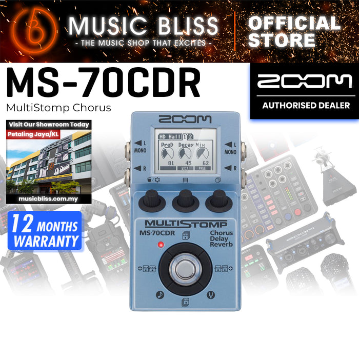 Zoom MS-70CDR MultiStomp Chorus/Delay/Reverb Pedal with 0% Instalment