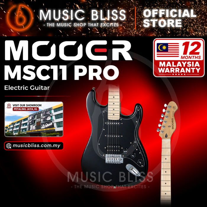 Mooer MSC11 Pro Black Electric Guitar