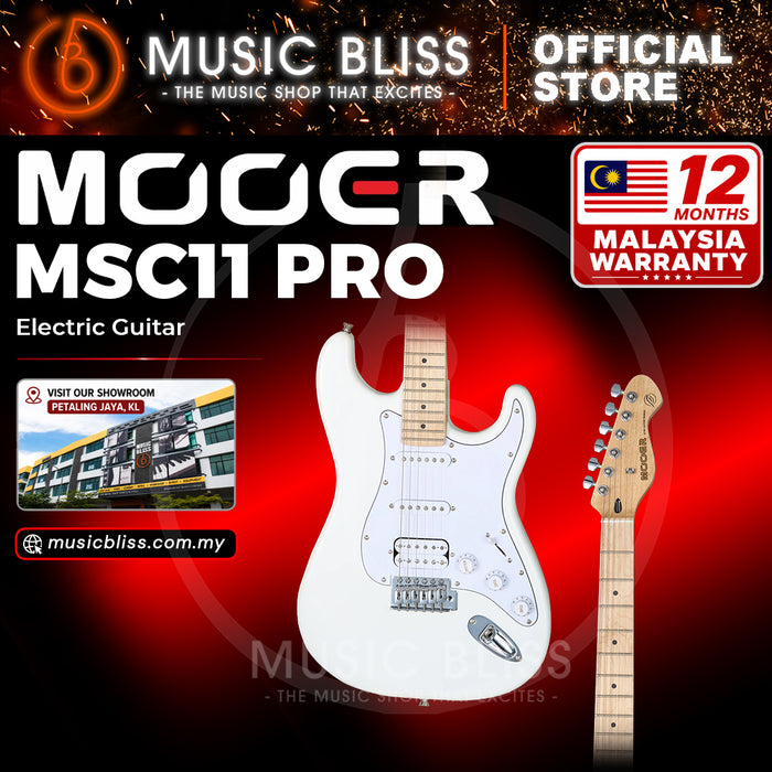 Mooer MSC11 Pro Polar White Electric Guitar