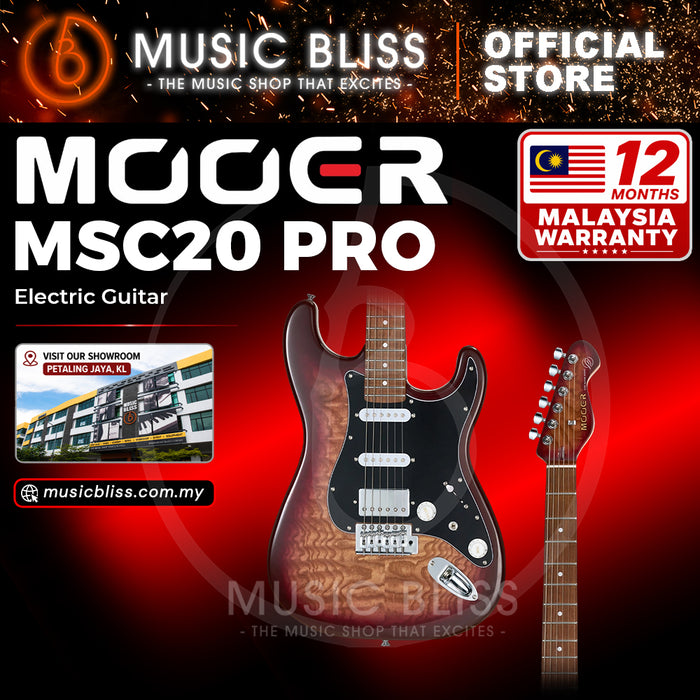 Mooer MSC20 Pro Amber Brown Electric Guitar