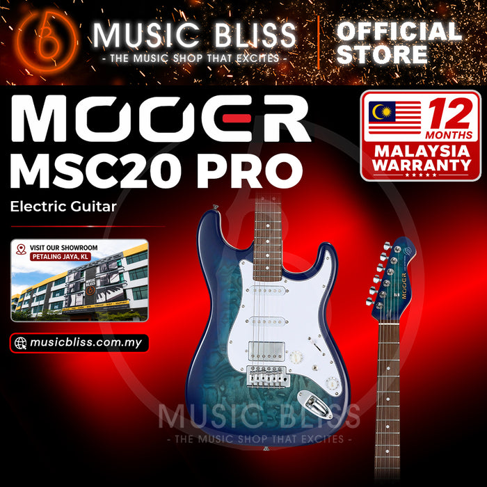 Mooer MSC20 Pro Ocean Blue Electric Guitar