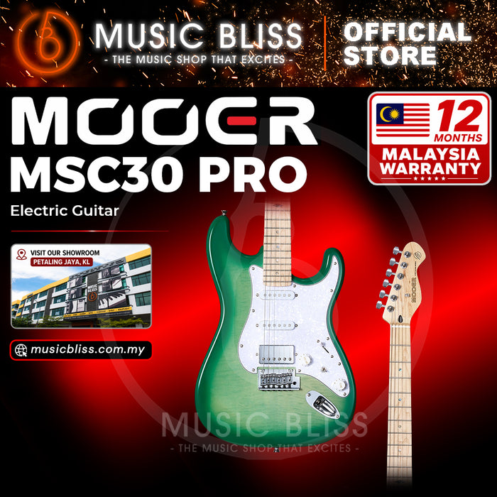 Mooer MSC30 Pro Lemon Green Electric Guitar