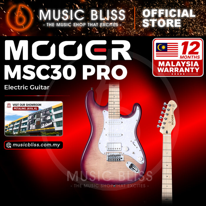 Mooer MSC30 Pro Rose Purple Electric Guitar