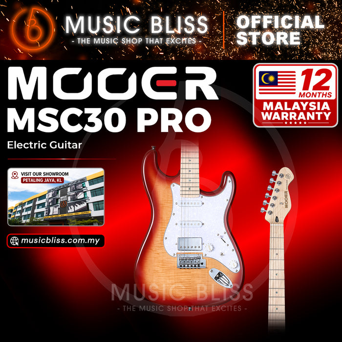 Mooer MSC30 Pro Sunset Red Electric Guitar