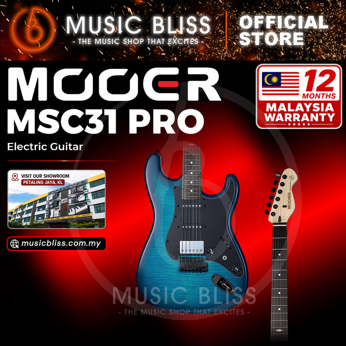 Mooer MSC31 Pro Blue Burst Electric Guitar
