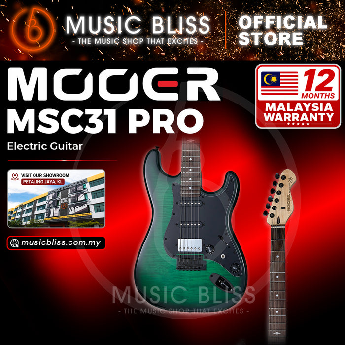 Mooer MSC31 Pro Green Burst Electric Guitar