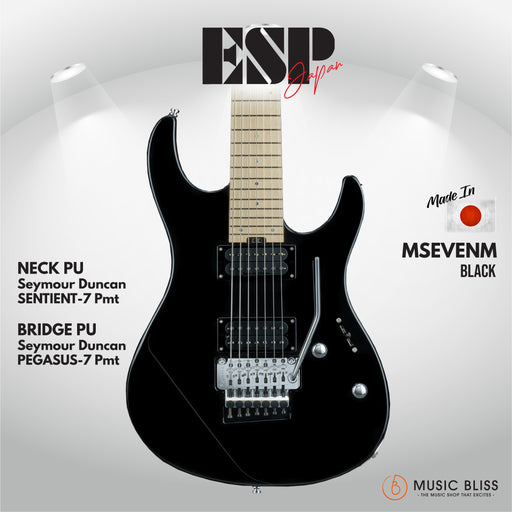 ESP Original M-SEVEN/M - Black [MIJ - Made in Japan] - Music Bliss Malaysia