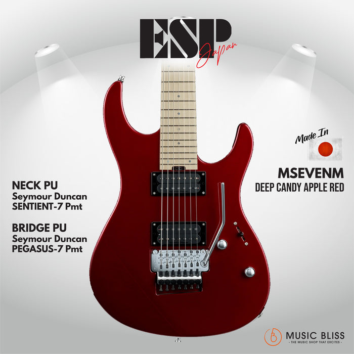 ESP Original M-SEVEN/M - Deep Candy Apple Red [MIJ - Made in Japan] - Music Bliss Malaysia