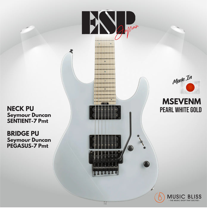 ESP Original M-SEVEN/M - Pearl White Gold [MIJ - Made in Japan] - Music Bliss Malaysia