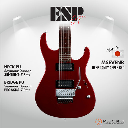 ESP Original M-SEVEN/R - Deep Candy Apple Red [MIJ - Made in Japan] - Music Bliss Malaysia