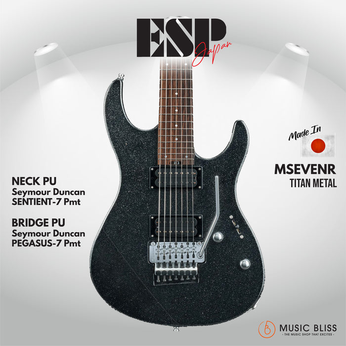 ESP Original M-SEVEN/R - Titan Metal [MIJ - Made in Japan] - Music Bliss Malaysia