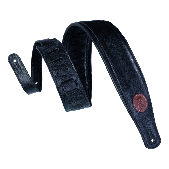 Levy's MSS2 Garment Leather Guitar Strap - Black