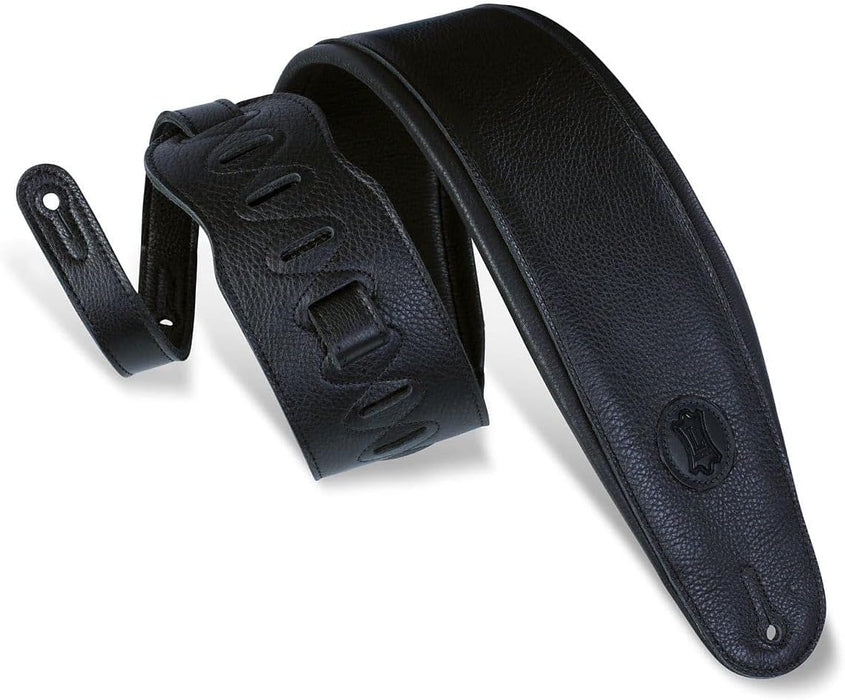 Levy's MSSB2-4-BLK 4 1/2" Wide Black Garment Leather Bass Strap