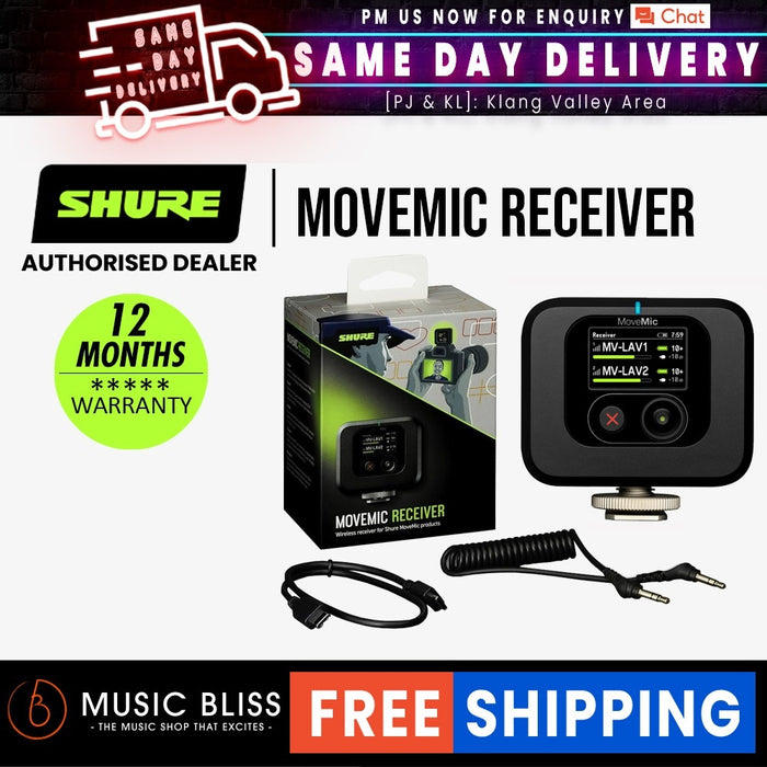 Shure MoveMic Shoe Mount Wireless Receiver - Music Bliss Malaysia