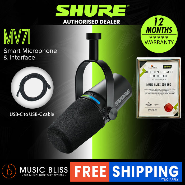 Shure MV7i Smart Microphone & Interface