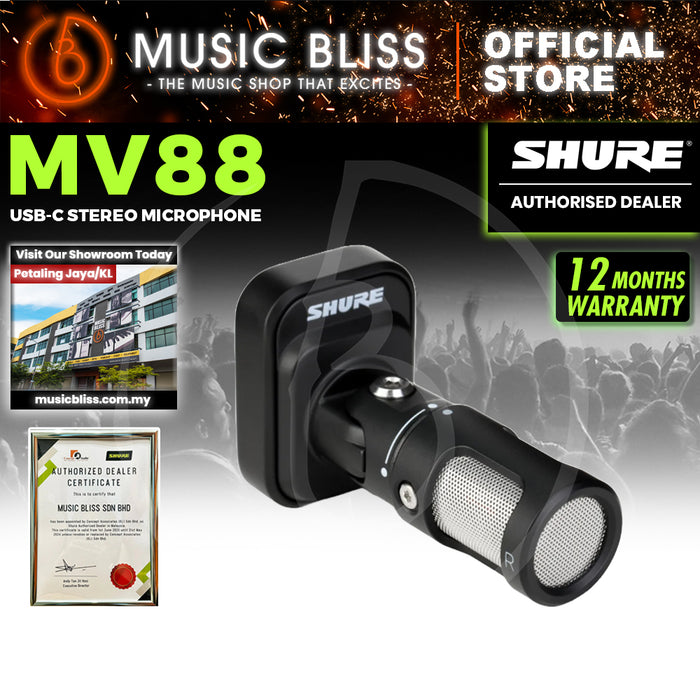 Shure MV88 USB-C Stereo Condenser Microphone