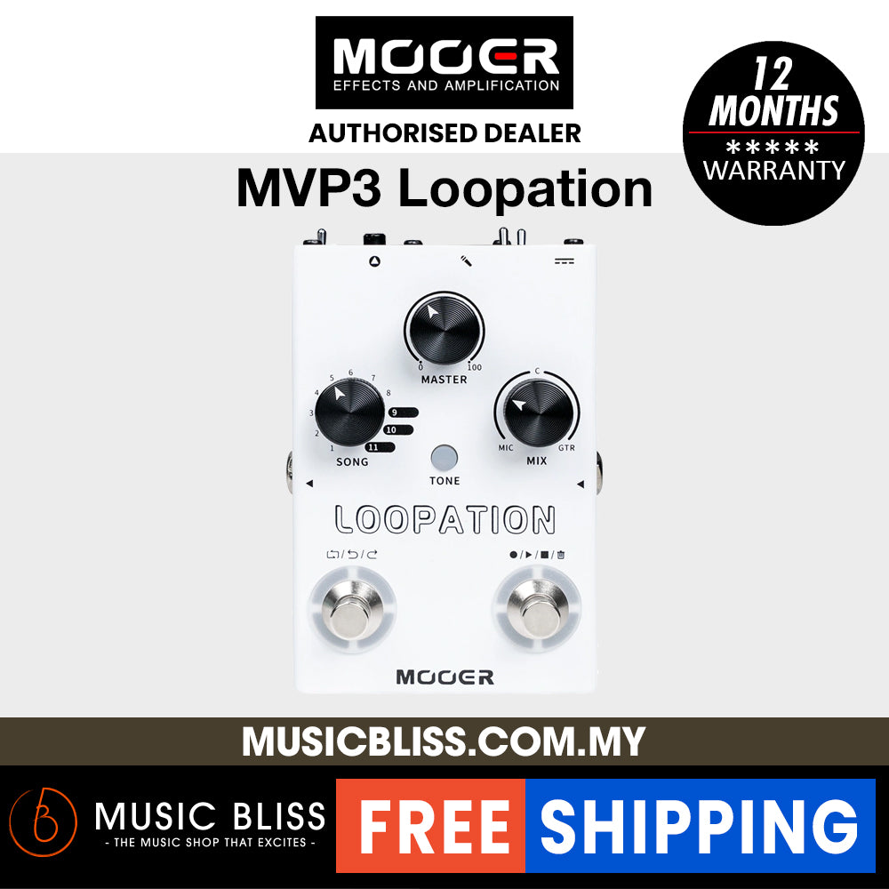 Mooer MVP3 Loopation Vocal/Instrument Looper | Music Bliss Mooer MVP3 Loopation Vocal/Instrument Looper | Music Bliss