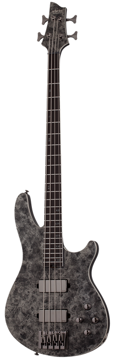 Schecter MVP C-4 Electric Bass Guitar - Satin Black Reign