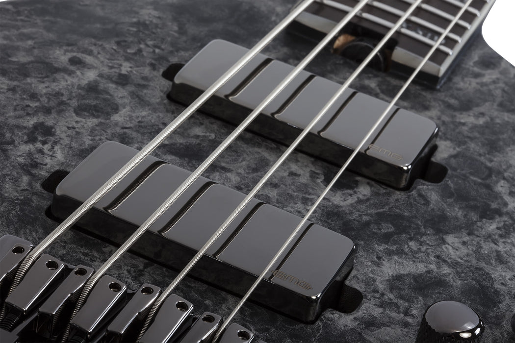 Schecter MVP C-4 Electric Bass Guitar - Satin Black Reign