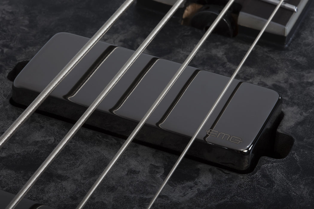 Schecter MVP C-4 Electric Bass Guitar - Satin Black Reign