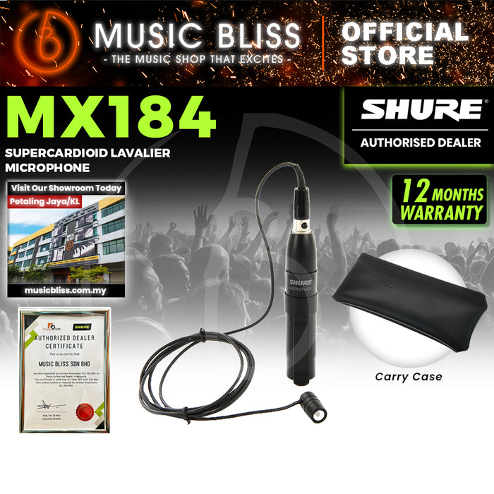 Shure MX184 Supercardioid Wired Lavalier Microphone