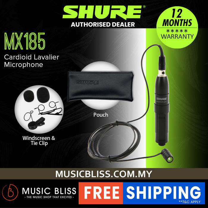 Shure MX185 Cardioid Lavalier Microphone