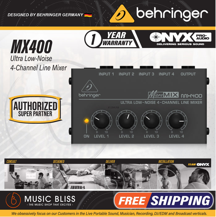 Behringer Micromix MX400 Line Mixer - Music Bliss Malaysia