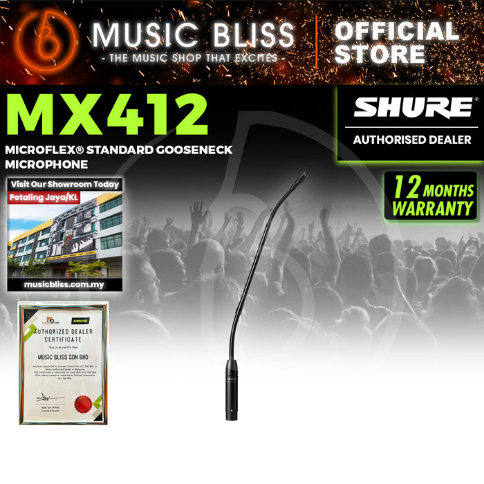 Shure MX412/C 12" Cardioid Gooseneck Microphone with Preamp