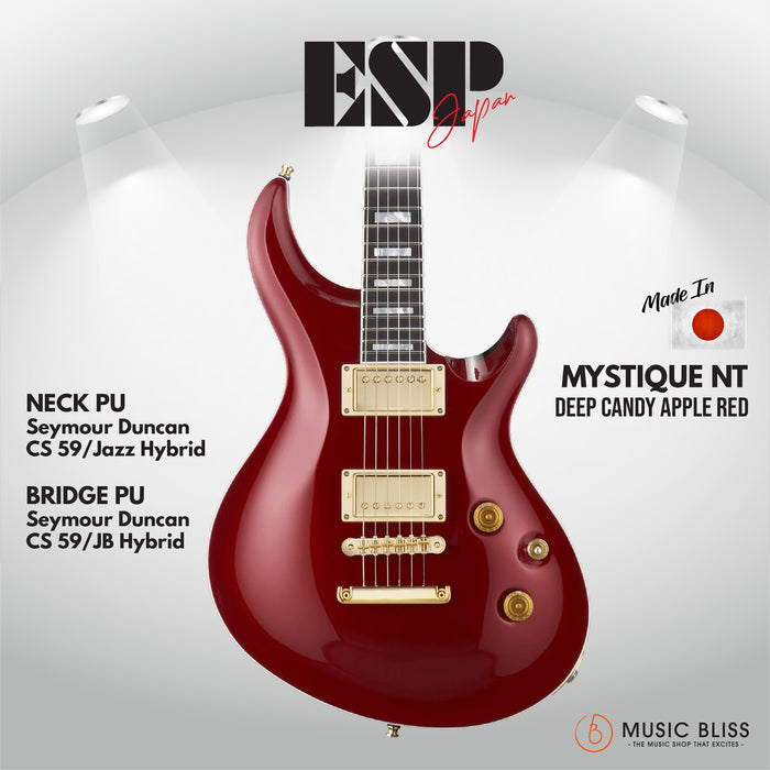 ESP Original MYSTIQUE NT - Deep Candy Apple Red [MIJ - Made in Japan] - Music Bliss Malaysia