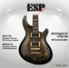 ESP Original MYSTIQUE NT-CTM/Burl Maple - Reptile Black Burst [MIJ - Made in Japan] - Music Bliss Malaysia