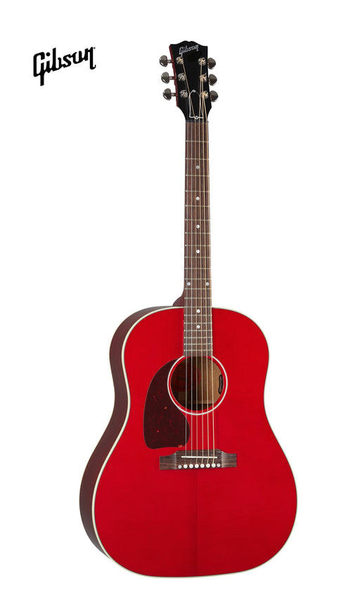 GIBSON J-45 STANDARD LEFT-HANDED ACOUSTIC-ELECTRIC GUITAR - CHERRY (J45) - Music Bliss Malaysia
