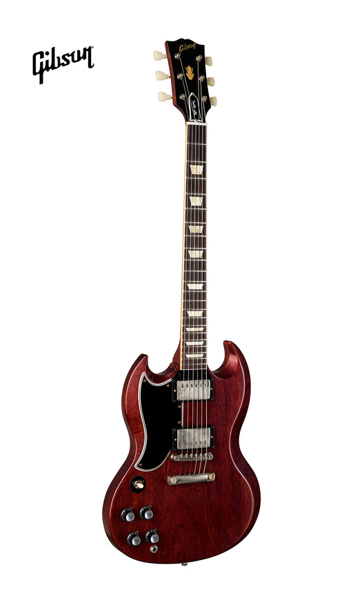 GIBSON 1961 LES PAUL SG STANDARD REISSUE STOPBAR VOS LEFT-HANDED ELECTRIC GUITAR - CHERRY RED - Music Bliss Malaysia