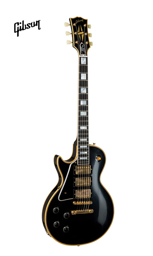 GIBSON 1957 LES PAUL CUSTOM REISSUE 3-PICKUP VOS LEFT-HANDED ELECTRIC GUITAR - EBONY - Music Bliss Malaysia