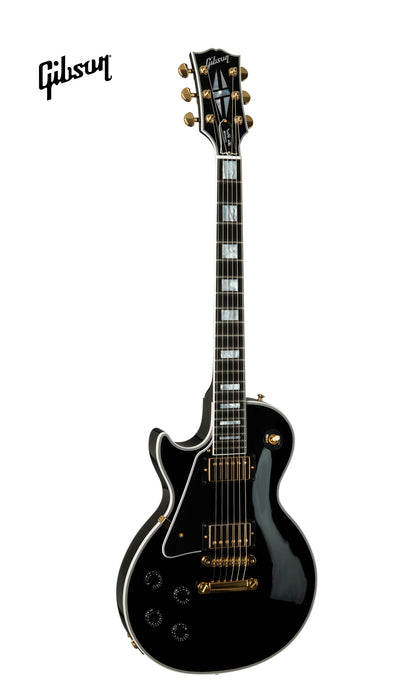 GIBSON LES PAUL CUSTOM LEFT-HANDED ELECTRIC GUITAR WITH EBONY FINGERBOARD - EBONY - Music Bliss Malaysia