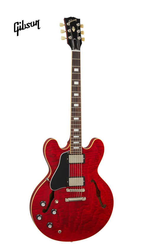 GIBSON ES-335 FIGURED LEFT-HANDED SEMI-HOLLOWBODY ELECTRIC GUITAR - 60S CHERRY - Music Bliss Malaysia