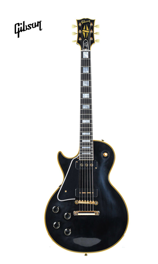 GIBSON 1954 LES PAUL CUSTOM STAPLE PICKUP REISSUE VOS LEFT-HANDED ELECTRIC GUITAR - EBONY - Music Bliss Malaysia