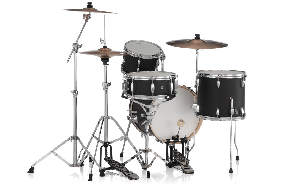 Pearl Midtown Series MT564/C 4-piece Drum Set with Hardware - Matte Asphalt Black