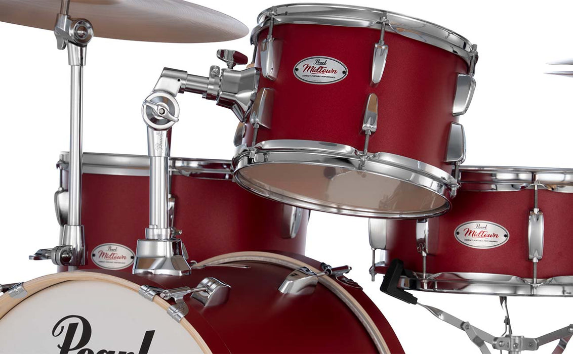 Pearl Midtown Series MT564/C 4-piece Drum Set with Hardware - Matte Red