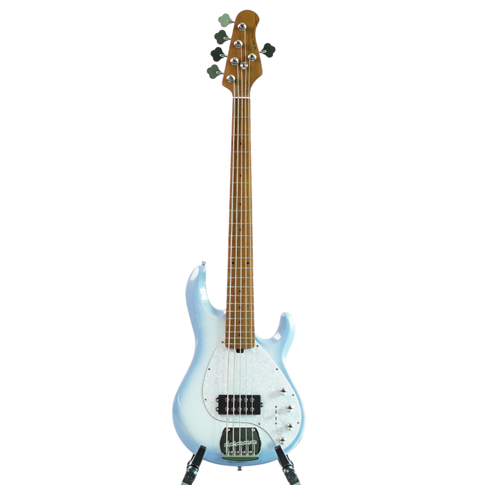 SQOE SBMS500 5 String Bass Guitar - Metallic White Burst