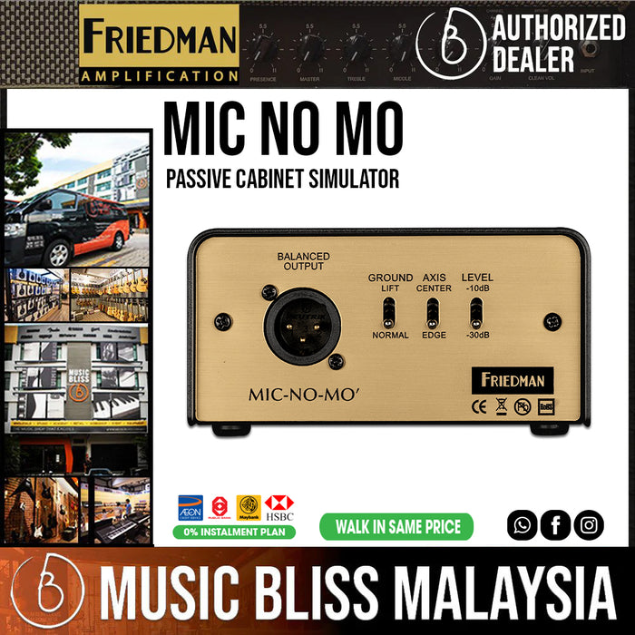 Friedman Mic No Mo Passive Cabinet Simulator - Music Bliss Malaysia